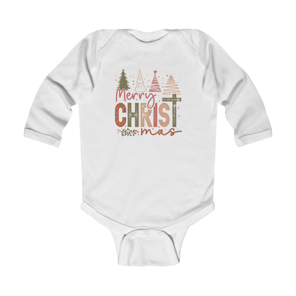 Merry Christmas Long Sleeve Bodysuit