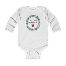 Heart My First Christmas Long Sleeve Bodysuit