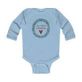 Heart My First Christmas Long Sleeve Bodysuit