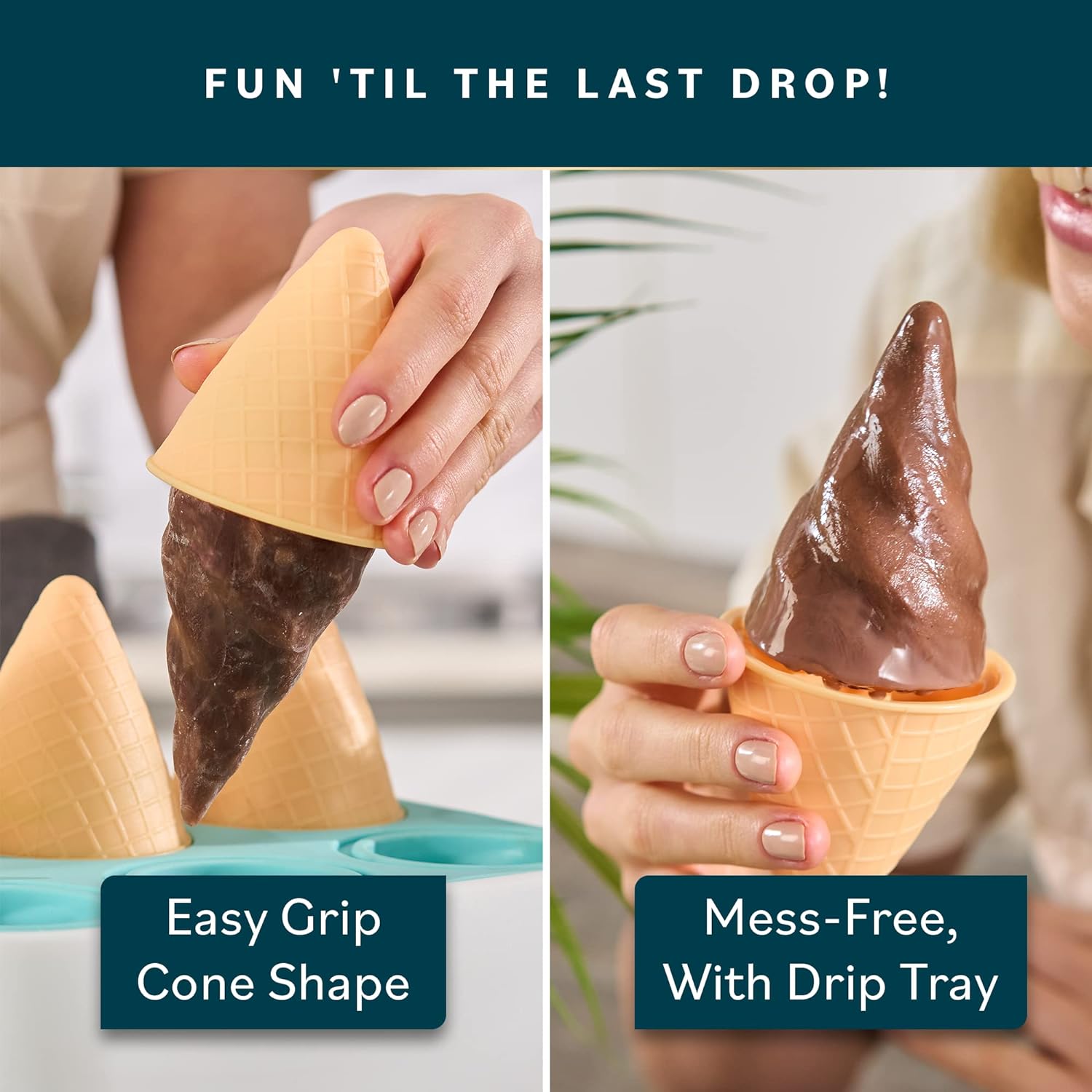 6-Piece Cone Popsicles Molds