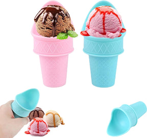 2-Piece Ice Cream Cone Holder and Scooper Set