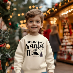 Dear Santa He Did It Sweatshirt