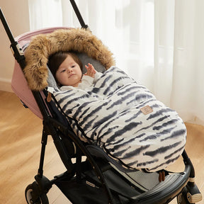 WinterSnug Fur-Collar Baby Stroller Sleeping Bag - Petite Cove 