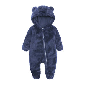 Cozy Bear Hug Hooded Romper - Petite Cove 