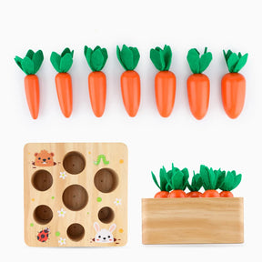 Montessori Wooden Carrot Harvest Game - Petite Cove 