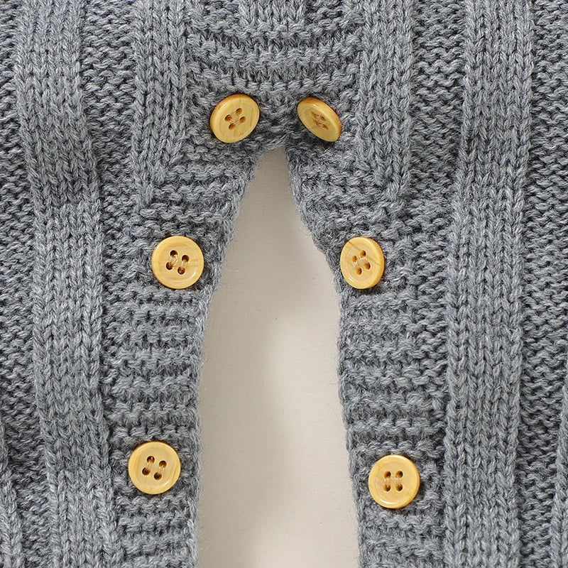 Petite Knit® Arctic Cub Romper - Petite Cove 