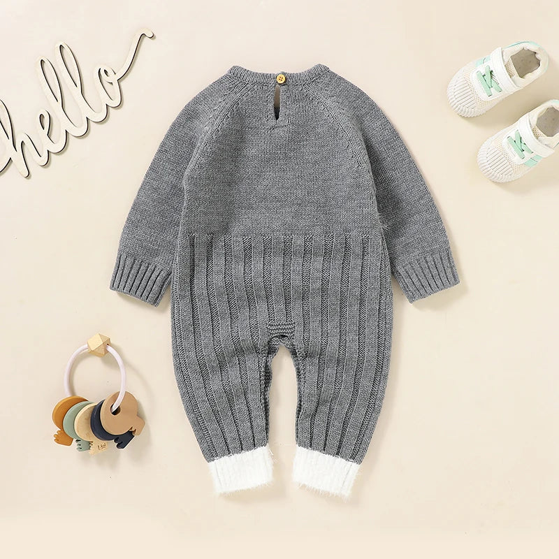 Petite Knit® Arctic Cub Romper - Petite Cove 