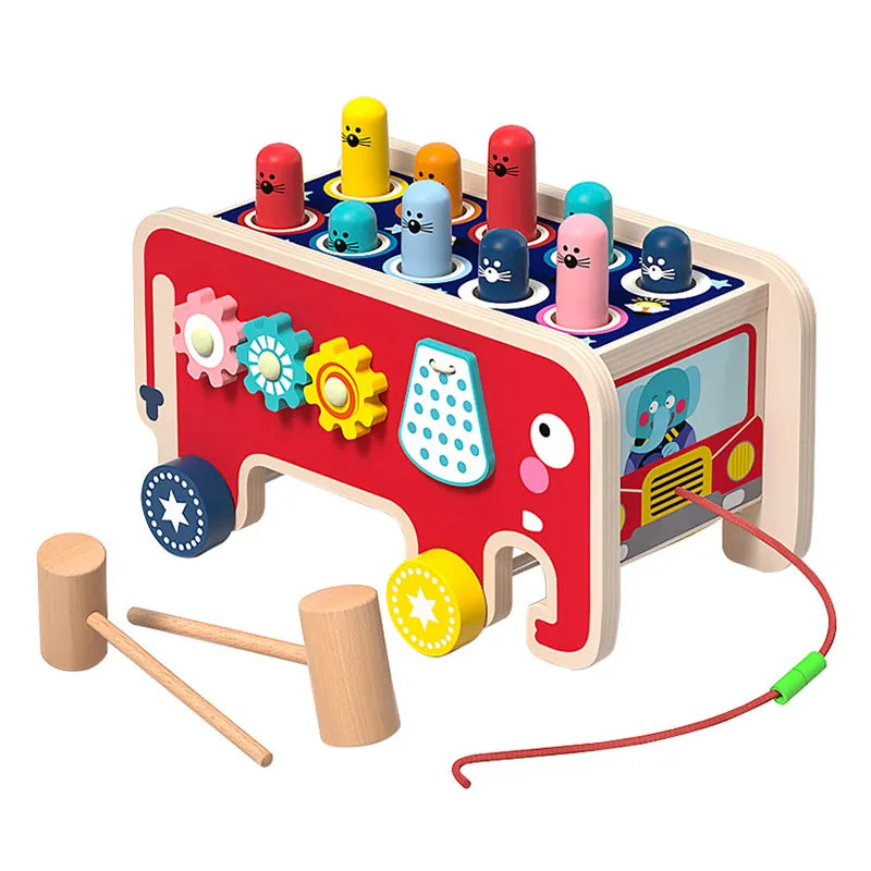 Montessori Wooden Mole Hammer Game - Petite Cove 