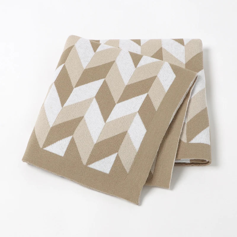 Petite Knit® Geometric Blanket - Petite Cove 