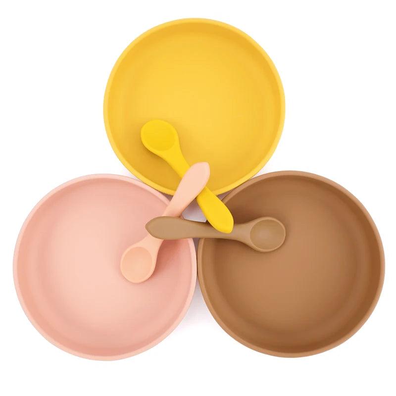 Silicone Essentials: Kid-Proof Non-Slip Round Plate - Petite Cove 