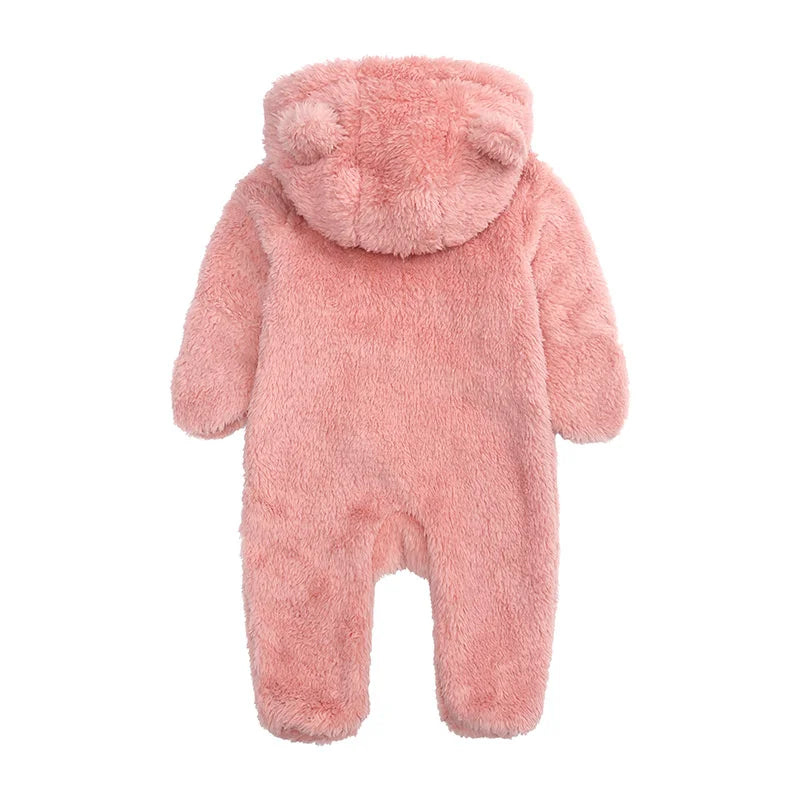 Cozy Bear Hug Hooded Romper - Petite Cove 