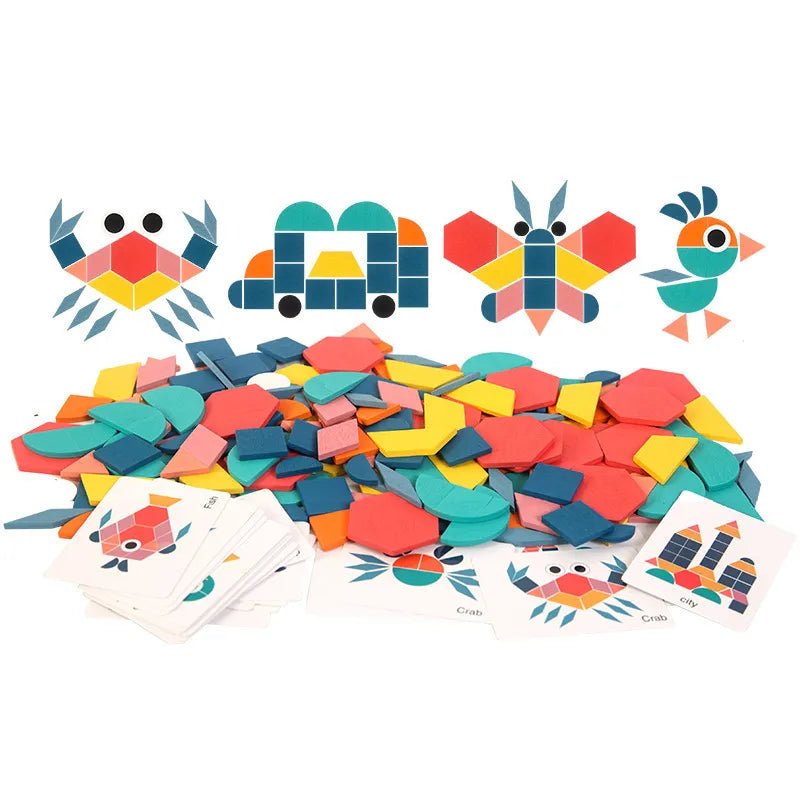 Geo Genius 180-Piece: Montessori 3D Shape Puzzle for Kids - Petite Cove 