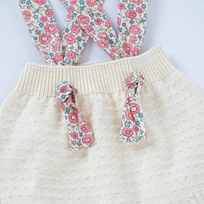 Petite Knit® Charm Suspender Shorts & Headband Set - Petite Cove 