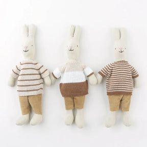 "Snuggle Bunny" Knitted Cotton Plush Toy - Petite Cove 