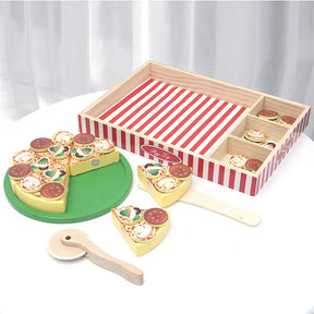 Montessori Pizza Party: Wooden Pizza Play set - Petite Cove 