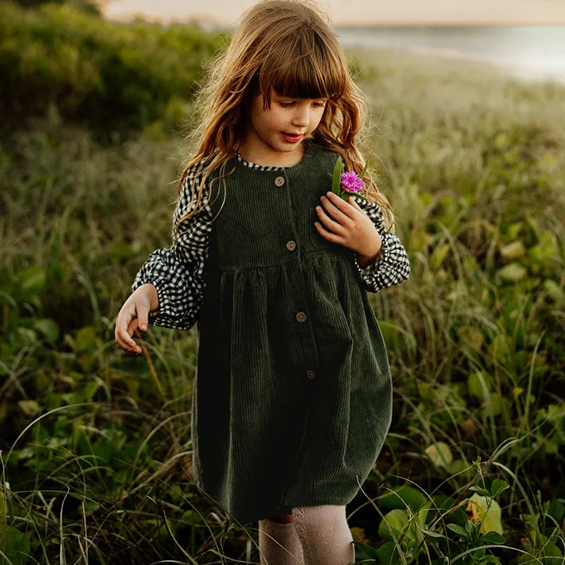 Classic Corduroy Pinafore Dress - Petite Cove 