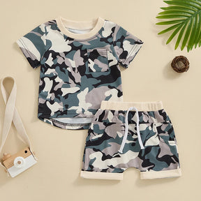 Camouflage Tee & Shorts Set - Petite Cove 