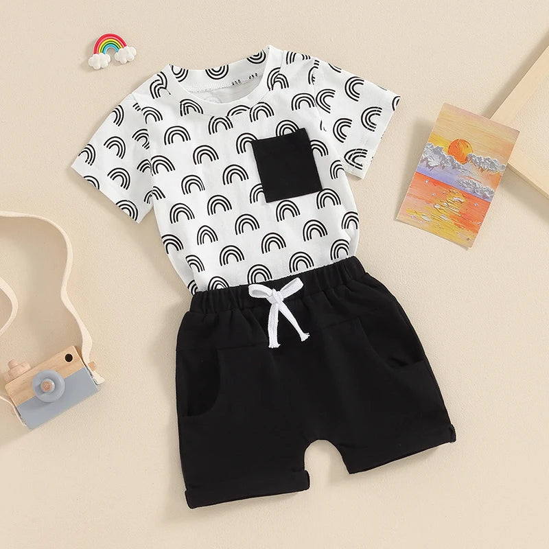 Rainbow Dreams T-Shirt & Shorts Set - Petite Cove 