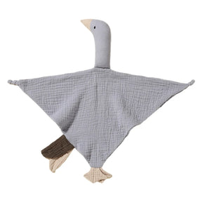 Boho-Chic Cotton Muslin Goose Sleep Toy & Baby Bib - Petite Cove 