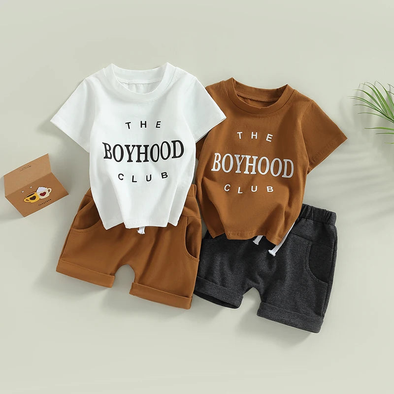 The Boyhood Club T-Shirt & Shorts Set - Petite Cove 