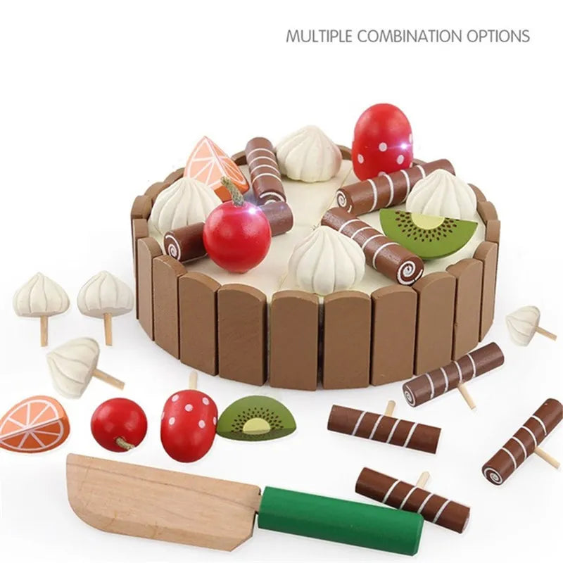 Montessori Sweet Treats: Wooden Cake Playset - Petite Cove 