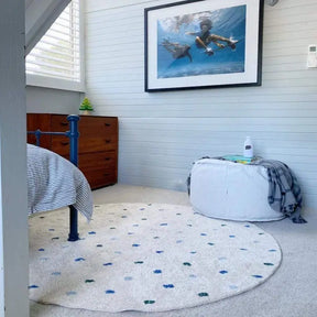 Blue Dots Rug - Petite Cove 