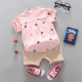 Tiny Bear Shirt & Shorts Set - Petite Cove 