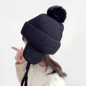 Polar Pompom Knitted Hat - Petite Cove 