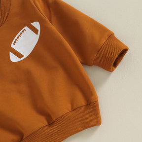 Touchdown Tot Cozy Football Sweatsuit - Petite Cove 