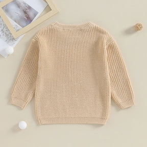 Big Brother Knit Embroidered Sweater - Petite Cove 