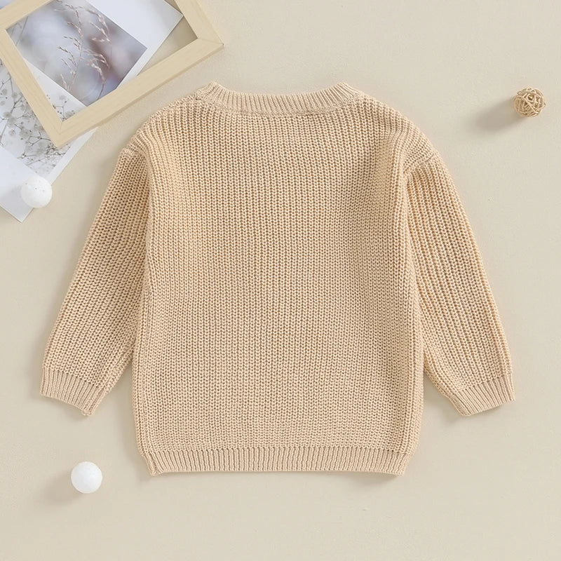 Big Brother Knit Embroidered Sweater - Petite Cove 