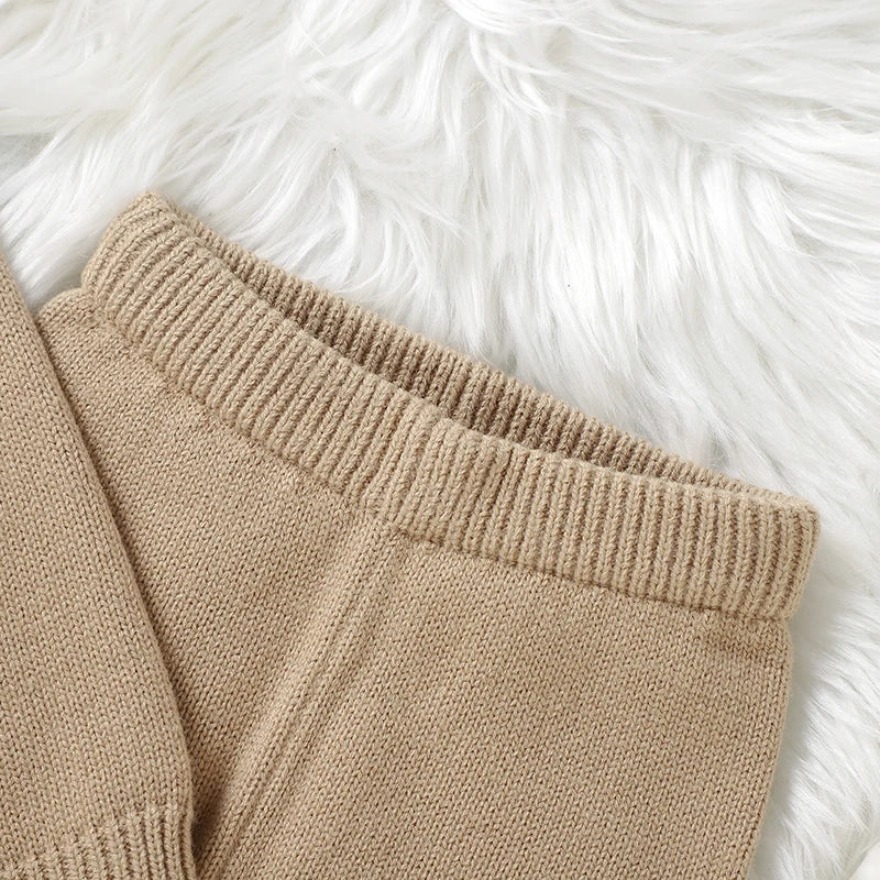 Petite Knit® 'Classic Cables' Sweater & Trousers Set - Petite Cove 