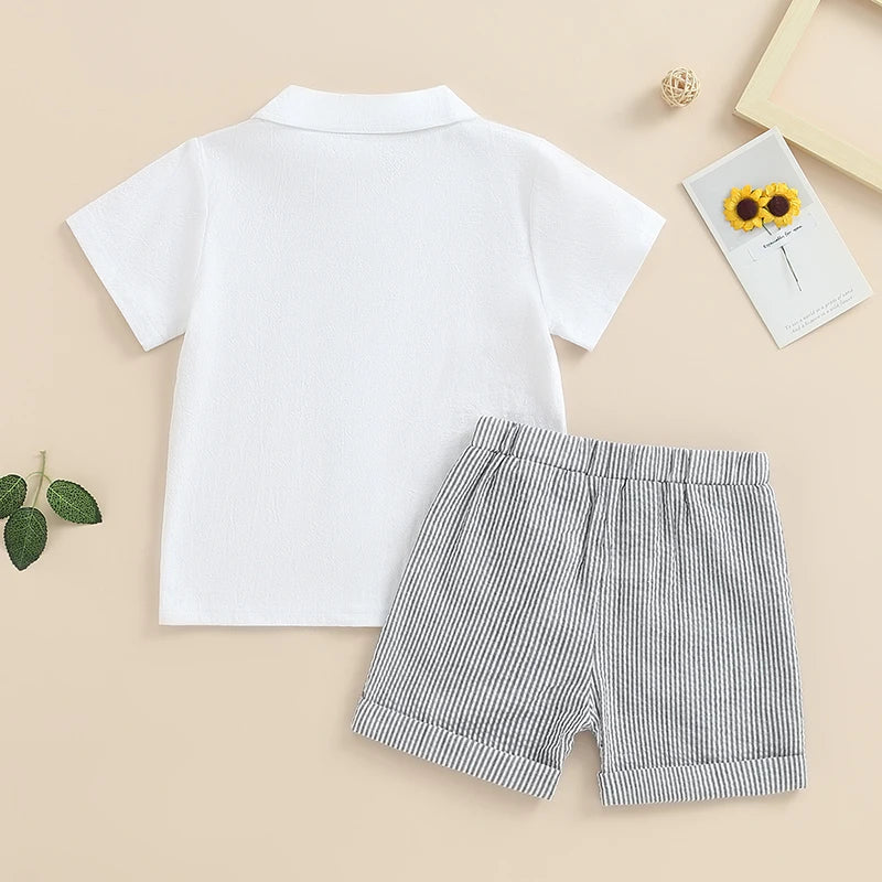 Seaside Linen-Blend Shirt & Shorts Set - Petite Cove 