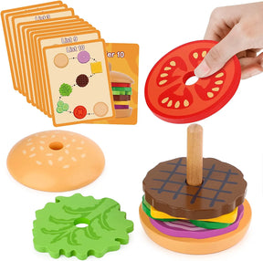 Montessori Stack-a-Burger: Educational Fun - Petite Cove 