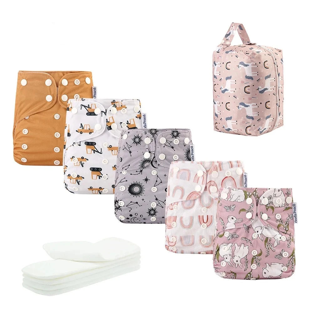 11-Piece Reusable Cloth Diaper Set - Petite Cove 