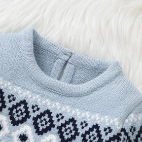 Petite Knit® Fair Isle Sweater & Trousers Set - Petite Cove 