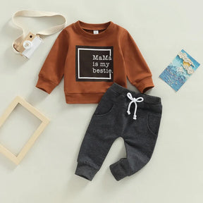 Mama is My Bestie Sweatsuit - Petite Cove 