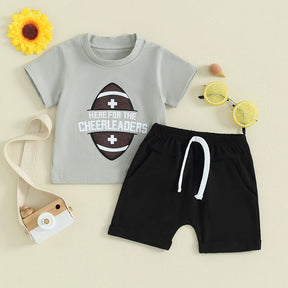 Little Fan T-Shirt & Shorts Set - Petite Cove 