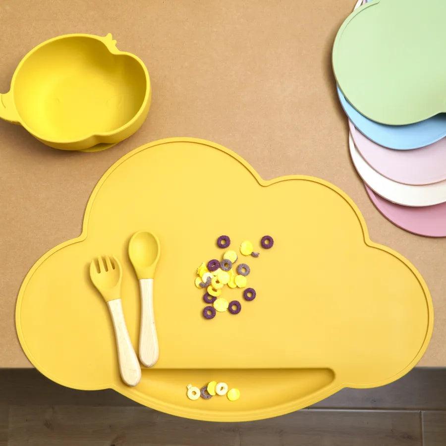 Silicone Essentials: Kid-Proof Cloud Dining Placemat - Petite Cove 