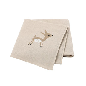 Petite Knit® Baby Deer Blanket - Petite Cove 