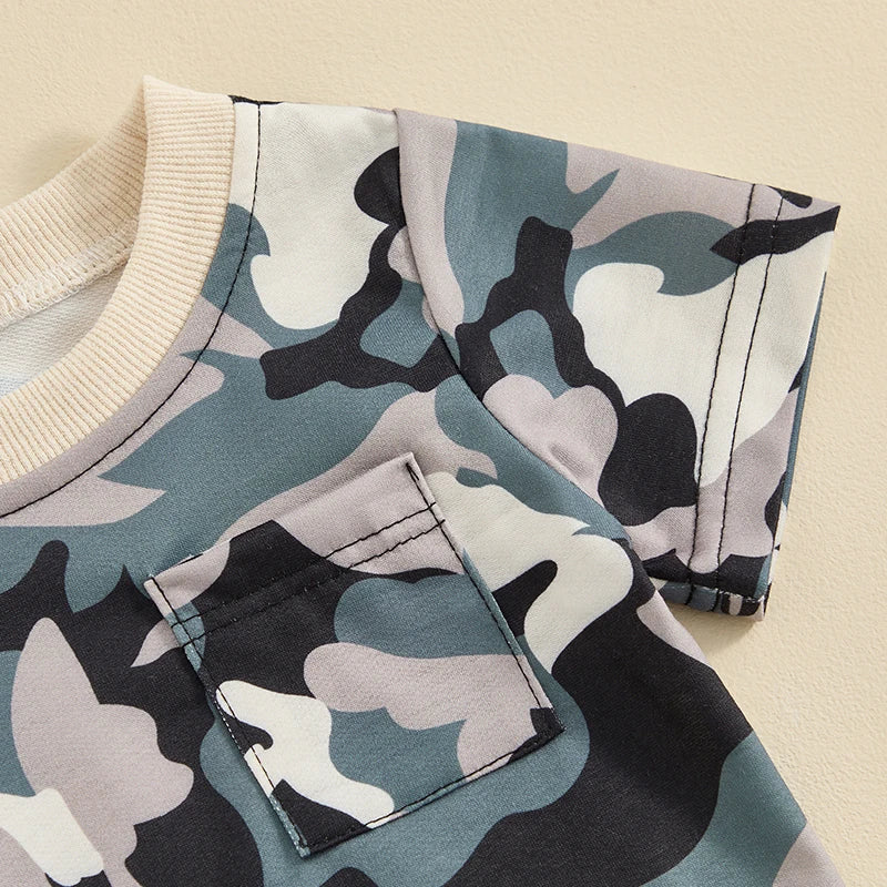 Camouflage Tee & Shorts Set - Petite Cove 