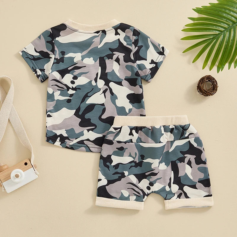 Camouflage Tee & Shorts Set - Petite Cove 