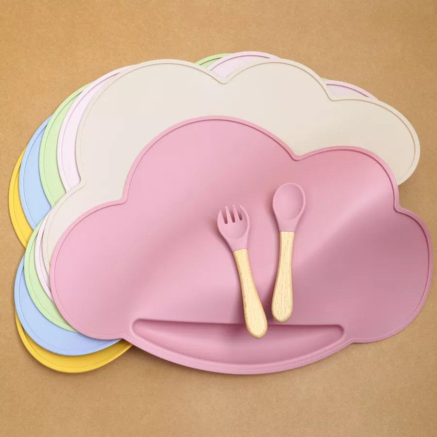 Silicone Essentials: Kid-Proof Cloud Dining Placemat - Petite Cove 