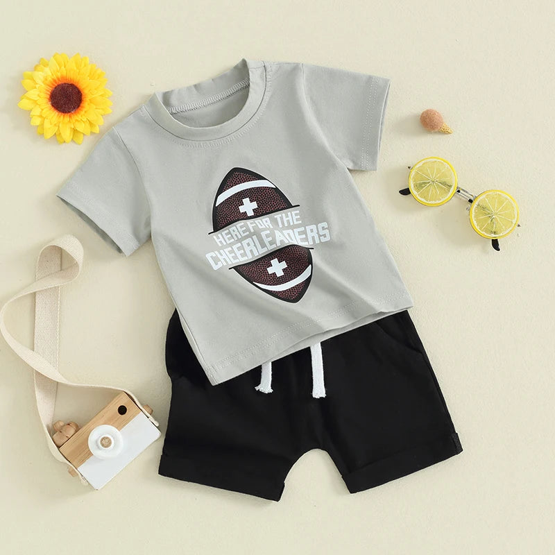 Little Fan T-Shirt & Shorts Set - Petite Cove 