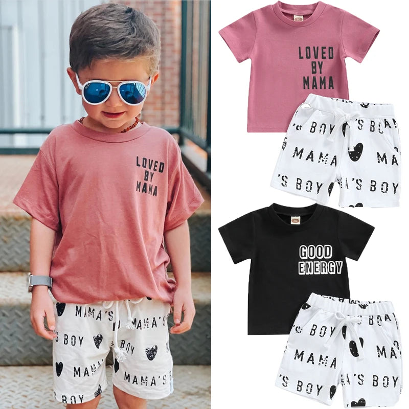 Loved By Mama T-Shirt & Shorts Set - Petite Cove 