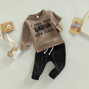 Little Rancher Sweatsuit - Petite Cove 