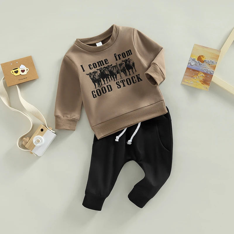 Little Rancher Sweatsuit - Petite Cove 