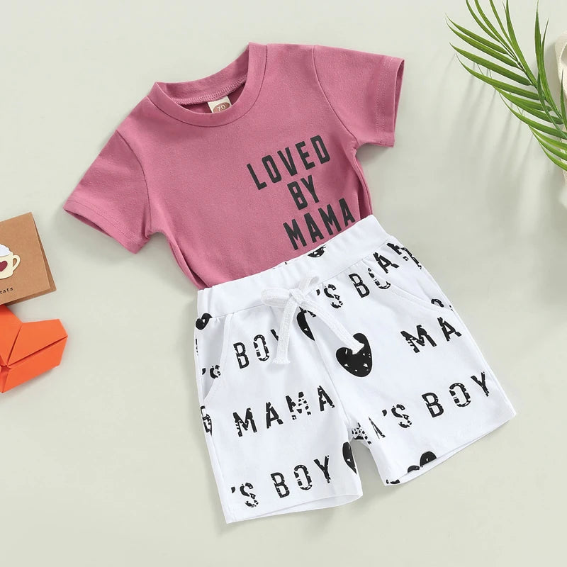 Loved By Mama T-Shirt & Shorts Set - Petite Cove 