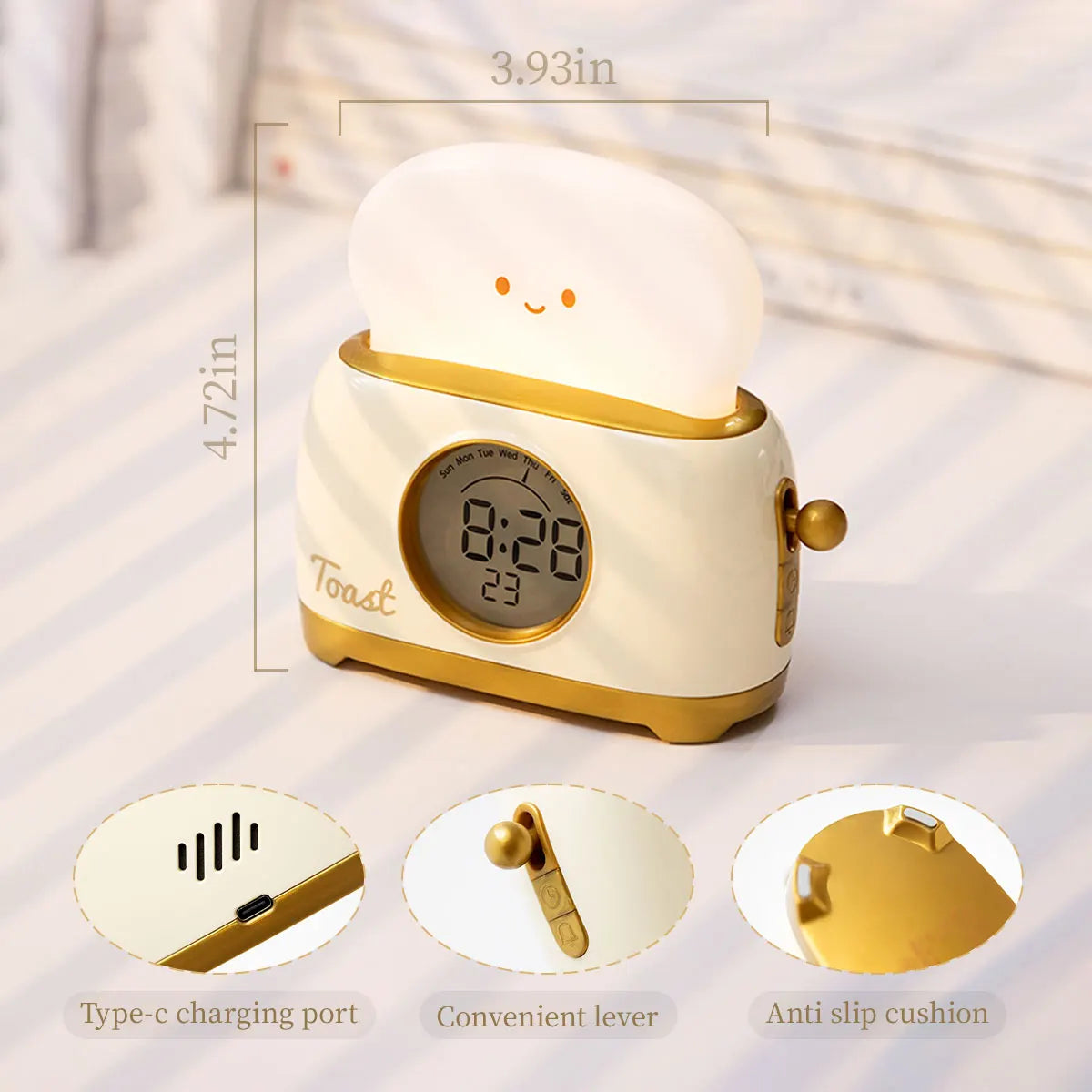 Toast Time Light & Alarm Clock - Petite Cove 