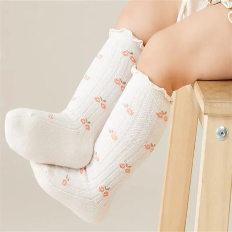 5-Pack Blossom Cotton Long Socks - Petite Cove 